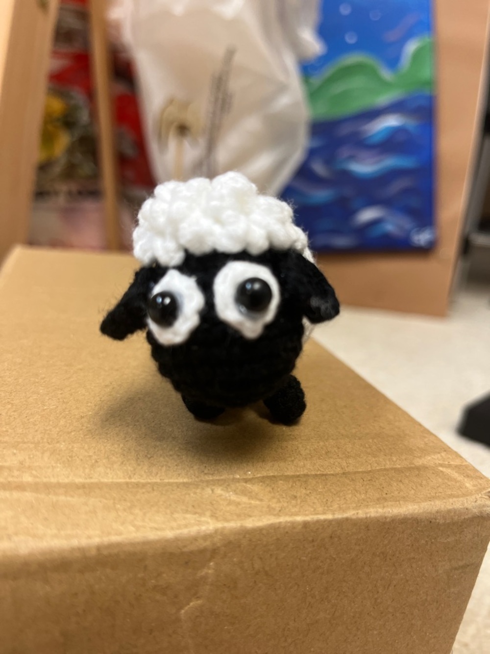 Handmade Crochet Black & White Sheep Amigurumi